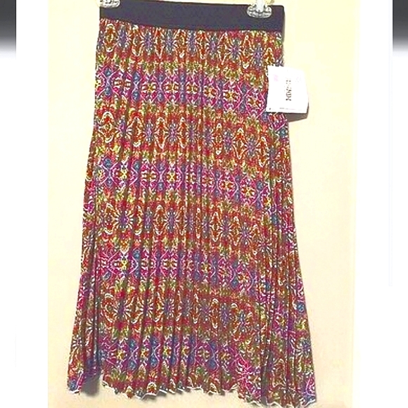 LuLaRoe Jill Multicolored Pleated Skirt XS - Picture 4 of 6